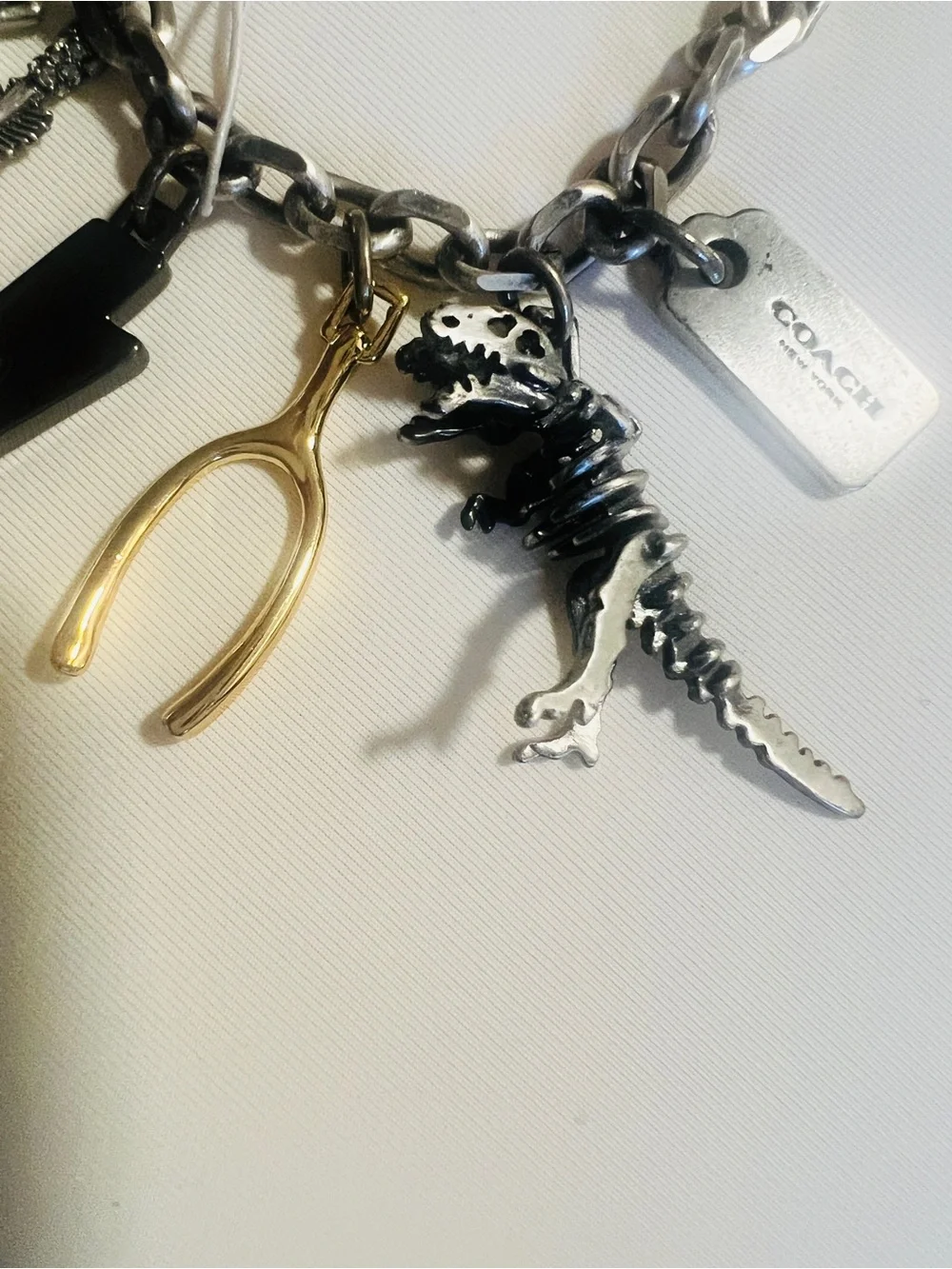 NWT Coach RARE Y2K Found Objects Charm Toggle Closure Bracelet - Sizs Small